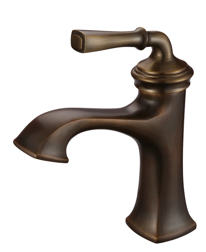 

American Antique Pure Copper Washbasin Cold Hot Water Faucet