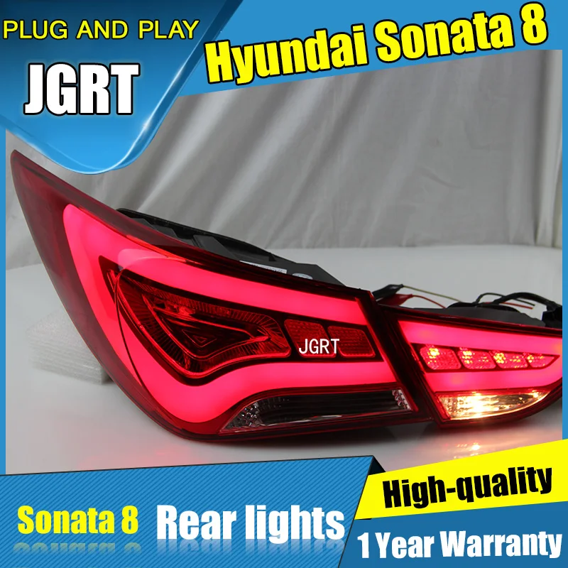 4PCS Car Styling for Hyundai Sonata 8 Taillights 2011 for Sonata 8 LED