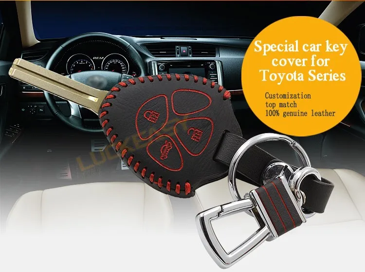 Чехол для ключа автомобиля для toyota camry 2012 2013 Crown 2007 eliz 2008 чехол для дистанционного ключа оболочка Крафт первый слой 2012 крышка ключа key2a