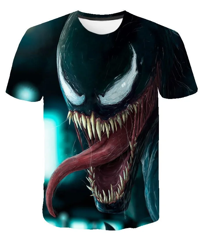 

New Arrive Popular Marvel Movie Venom T shirt 3D Print Fashion Short Sleeve Shirt Streetwear Casual Summer Men Women Tees Tops