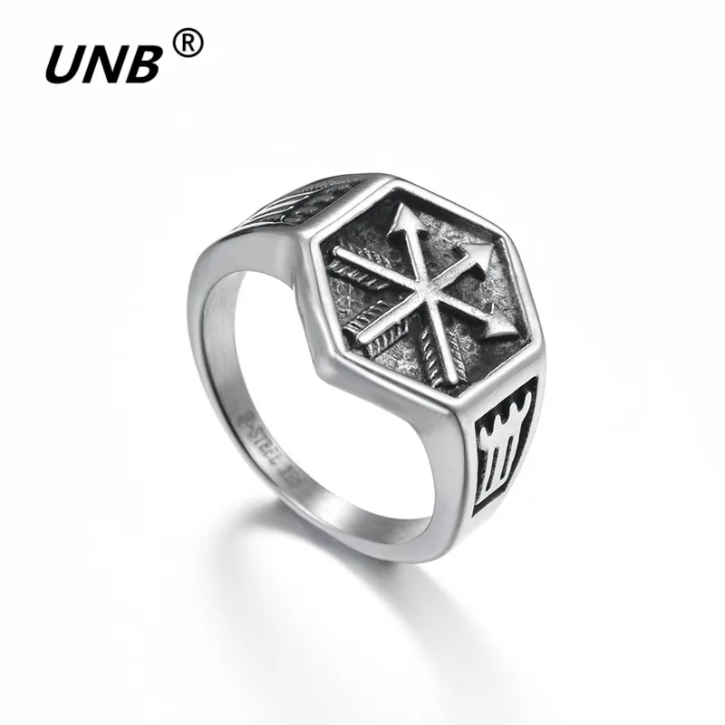 

High Quality Retro Brand Rings for Women Vintage Biker Stainless Steel Rings Punk Black Mens Ring Jewelry Boho Ethnic jewelry