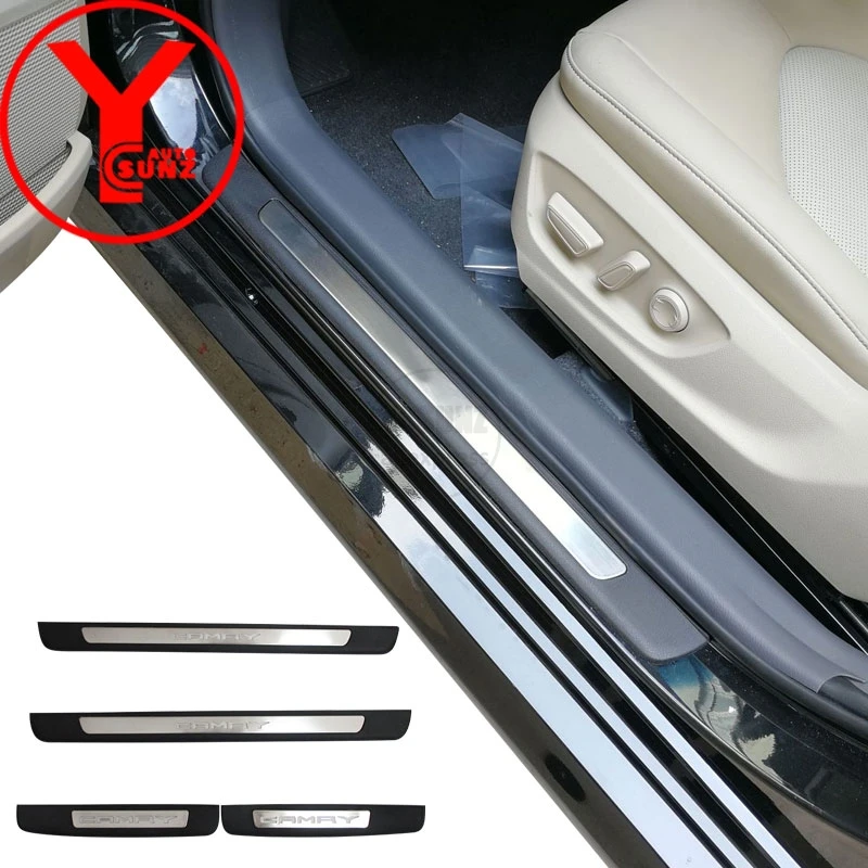 

ABS led door step sill cover For toyota prestige camry facelift 2015 2016 led step sill accessories For toyota camry 2016 YCSUNZ