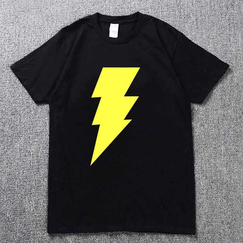 

Shazam T-Shirt Summer Cotton T-Shirts Unisex Tee Top Luminous Logo Printed Tshirt Men's Short Sleeve Tee Clothes