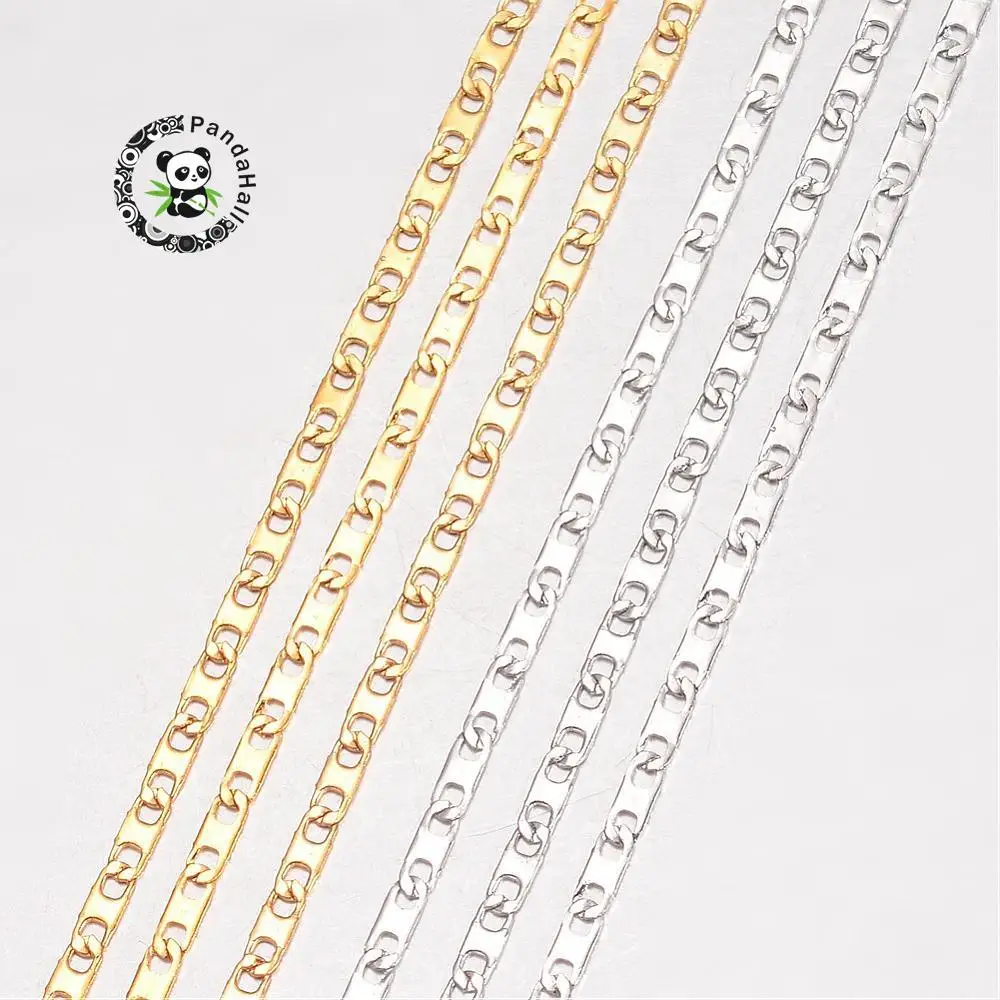 

304 Stainless Steel Necklace Makings, Mariner Link Chain, with Lobster Claw Clasps, Mixed Color, 19.69"(500mm); 1.7mm