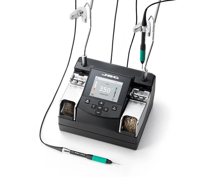 

JBC nano rework soldering station NANE-2C with 0.1mm soldering tips and two handle