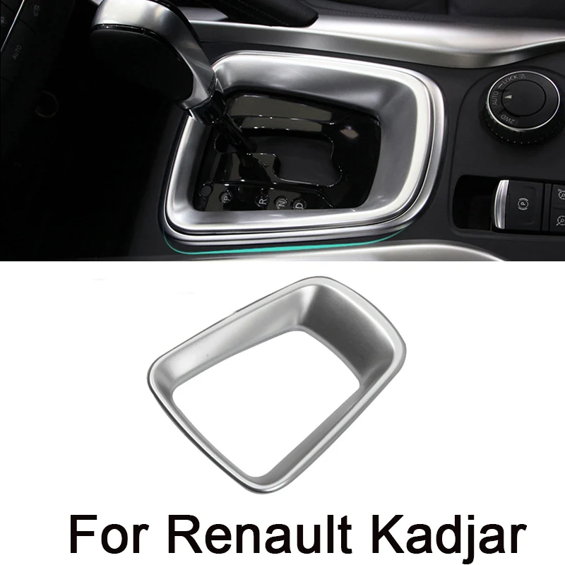 

For Renault Kadjar 2018 2017 2016 2015 Car Gear Shifter Panel Covers Interior Decoration Trim Frame Chrome Auto Accessories