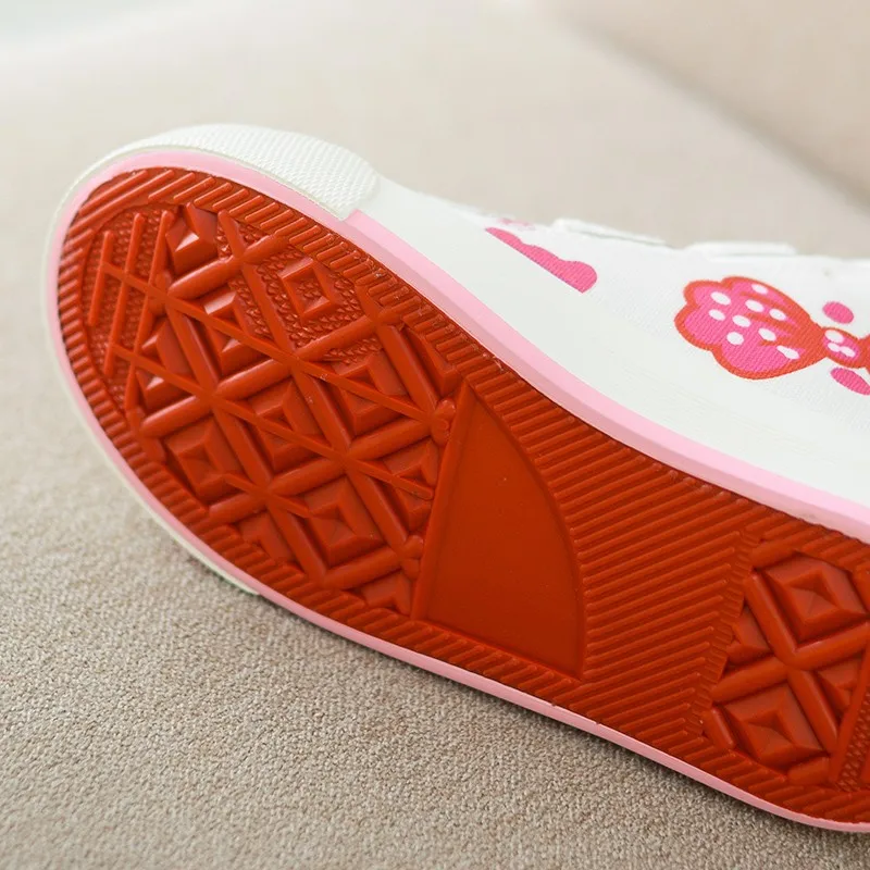 Новые парусиновые Детские кроссовки бант для маленьких девочек обувь принцессы джинсовые детские кроссовки в горошек плоские ботинки для девочек