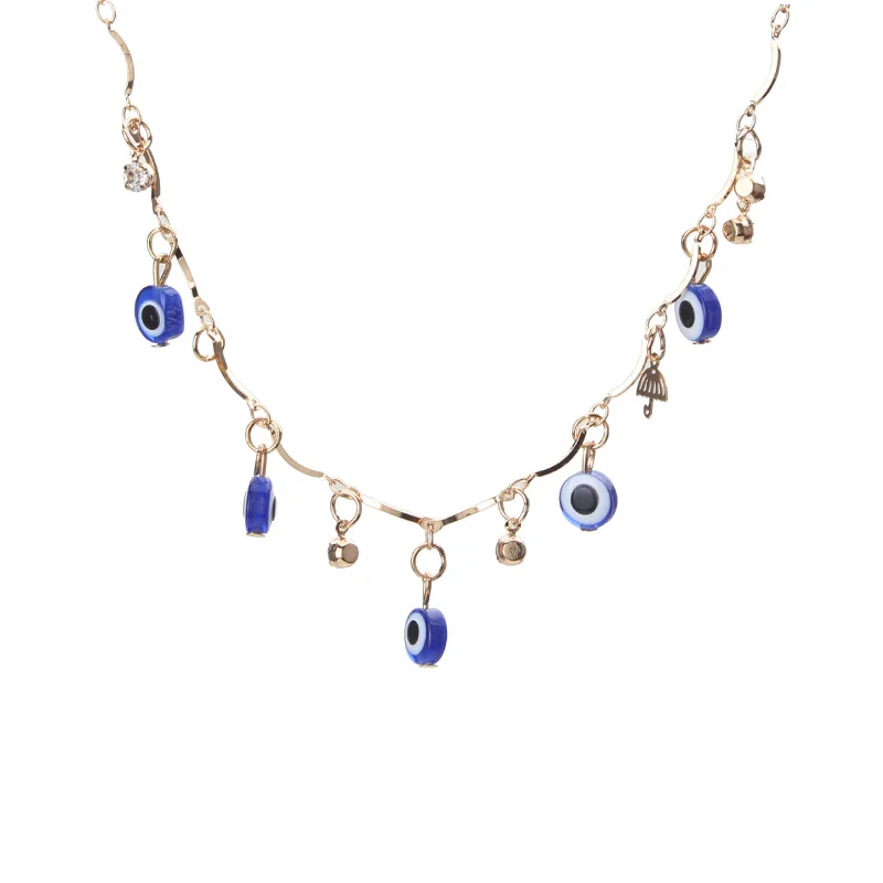 EVIL EYE new fashion 24mm*24cm blue evil eye necklace pendant gold