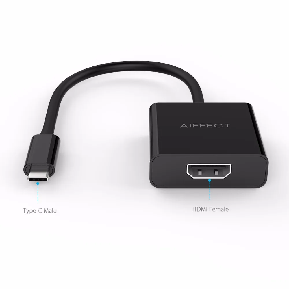 AIFFECT USB Type C 3 1 к HDMI Женский адаптер кабель удлинитель HD 4K для Macbook 12 &quotChromebook Pixel TV