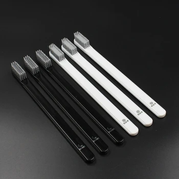 

6pcs toothbrush Black and white sweetheart toothbrush spiral bamboo charcoal and soft hair toothbrushes