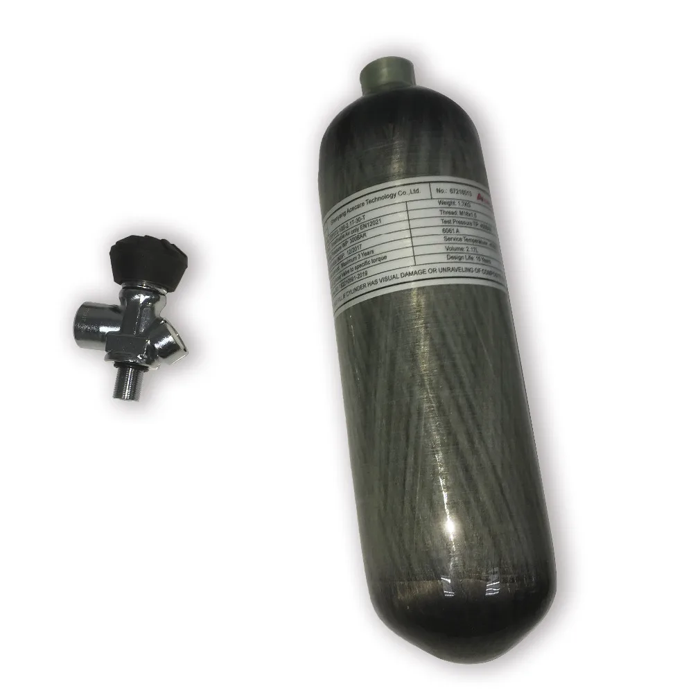 

ACECARE 2.17L CE HPA tank pcp paintball air tank 4500psi carbon fiber cylinder scuba diving tank with gauge din valve AC121731
