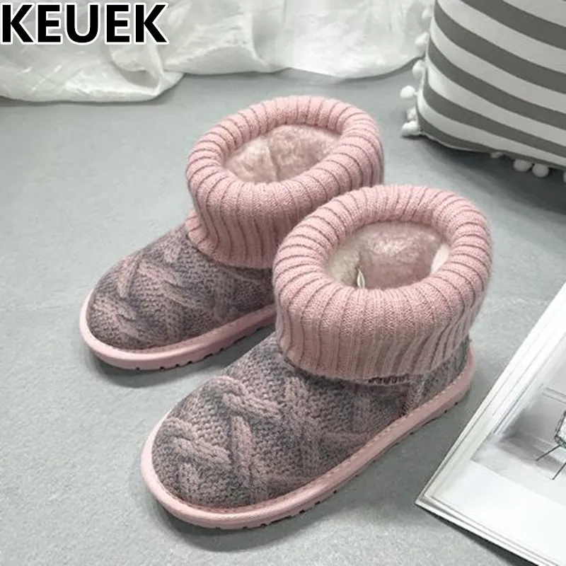 NEW Children Snow Boots Boys Girls Wool pattern Genuine Leather Boots Baby Toddler Thickening Plush Warm Kids Shoes Winter 044 babyfeet new winter warm boots newborn baby boys girls cute shoes infant toddler soft sole anti slip snow booties size3 5 11
