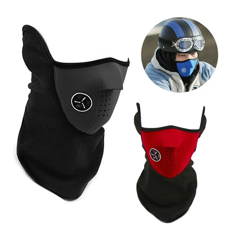 

Warm Fleece Balaclavas Ski Snowboard Cycling Half Face Mask Cover Hood Protection Skiing Bibs Winter Neck Guard Scarf Warm Mask