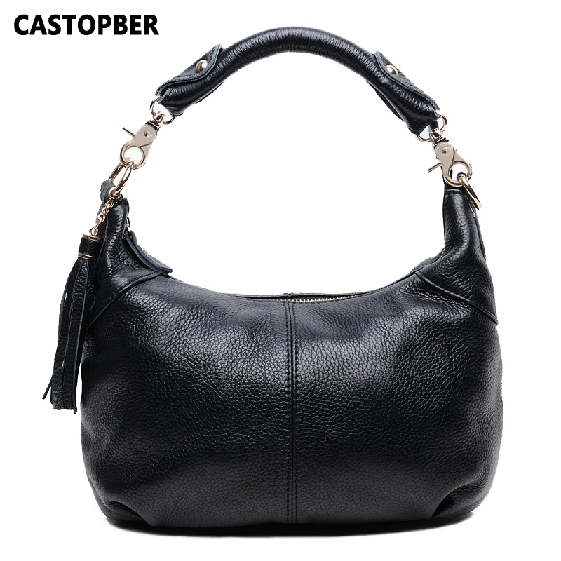 

Designer Tassel Tote Bag Women Shoulder Messenger Crossbody Genuine Leather Cowhide Female Shoulder Bag High Quality Ladies