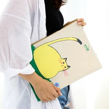 2 Pcs Lot Cute Animals Cartoon Document Bag Multi function Portable A4 Oxford Cloth Creative File