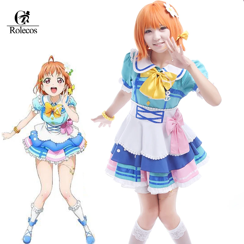 Love Live!Aqours Takami Chika COSplay Costume Uniform Stage Outfit Suit Dress