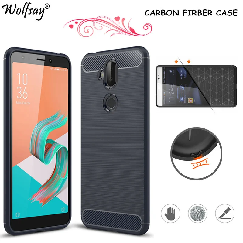 

Wolfsay Phone Cover Asus Zenfone 5 Lite ZC600KL Case Shockproof Soft Rubber Silicone Shell sFor Asus Zenfone 5 Lite ZC600KL Case