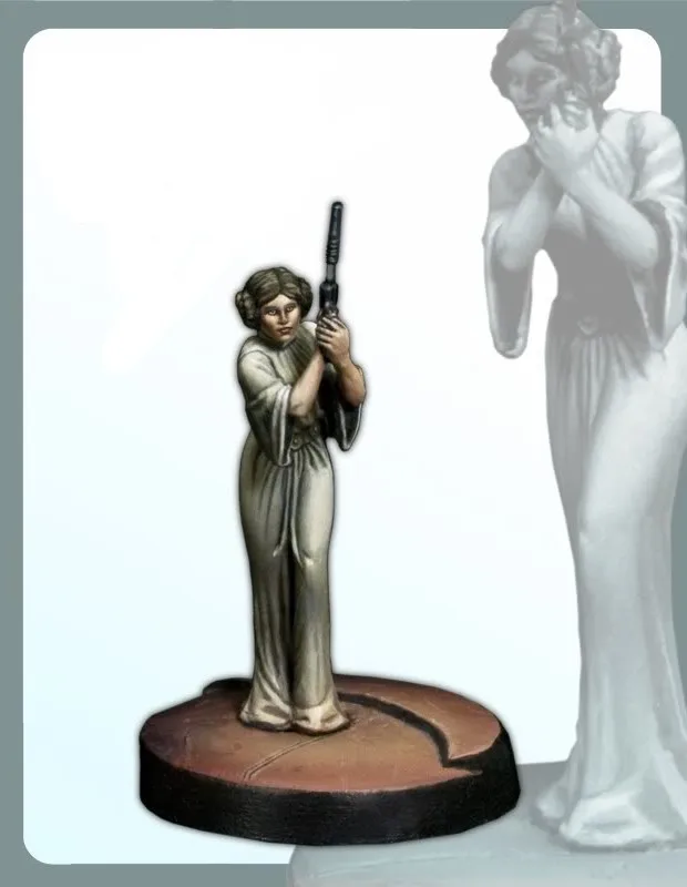 

Classic 30MM Star Wars Princess Leia Miniatures Unpainted Resin Model Kit Figures Free Shipping