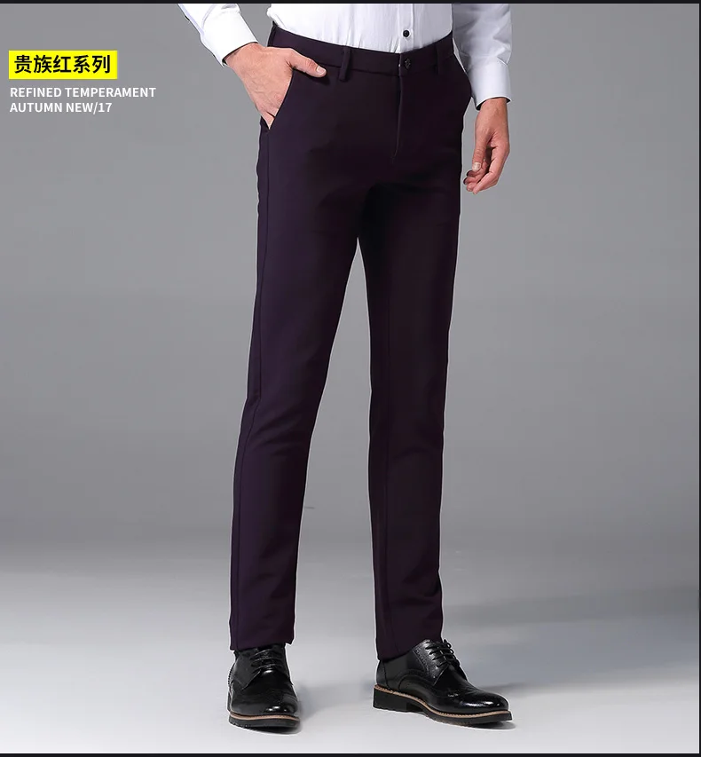 mens slim black dress pants