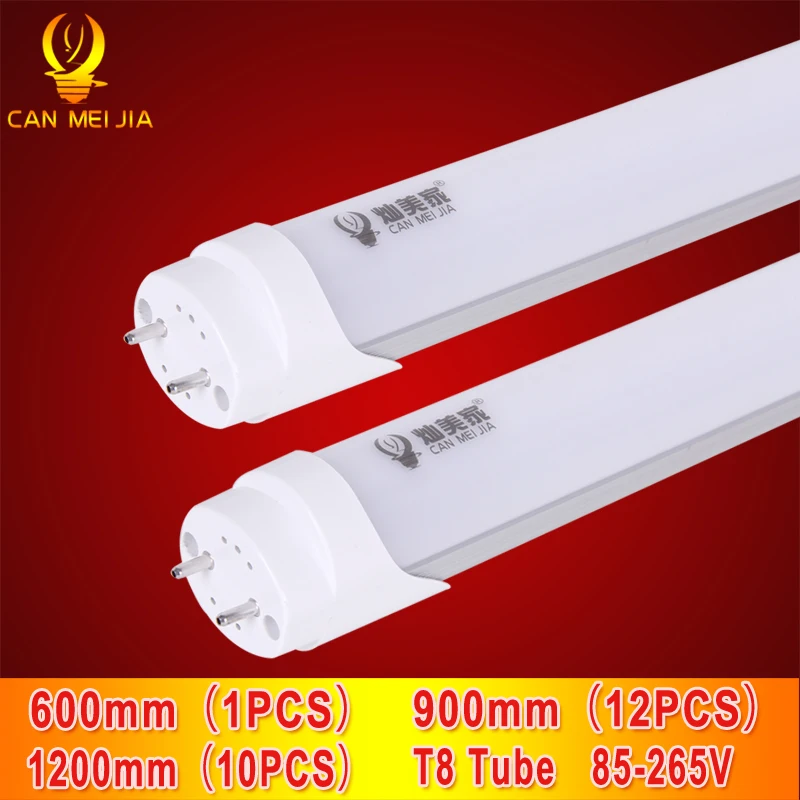 

CANMEIJIA Led Tube Light T8 600mm High Power 60cm Led Tube Light Lamp 2ft Tube T8 Home Lighting 9W 10W 220V indoor Decoration