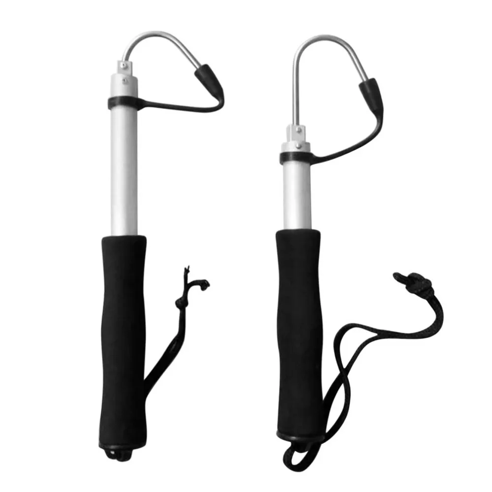 

60cm Or 120cm Stainless Steel Sea Telescopic Fishing Gaff Aluminum Alloy Spear Hook Fish Tackle Outdoor Fishing Tool 2 size