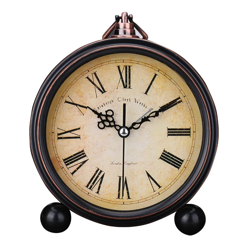 Good Quality Vintage Alarm Clock Antique Bedside Wake Up Clock Study Room Desk Table Clock Home