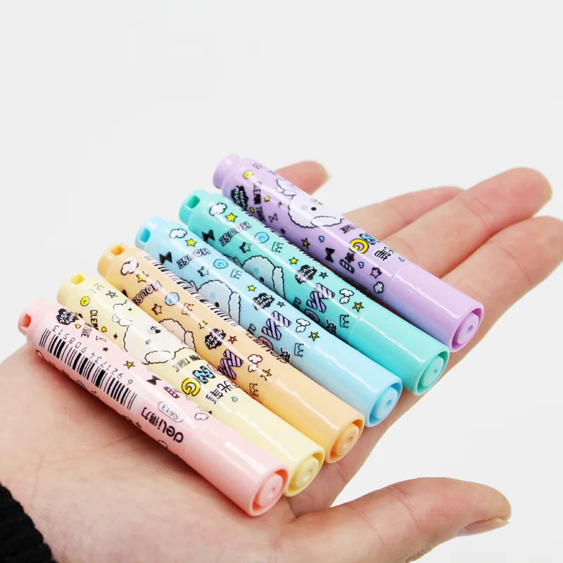 Deli милые текстовые разделители 6 шт./лот Kawaii цветные Канцтовары невидимые лайнеры