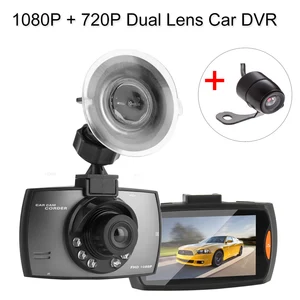 1080P + 720P видеорегистратор с двумя объективами HD Автомобильная камера HDMI/AV Мини DVR Dashcam с ночным видением Автомобильный видеорегистратор s - изображение
