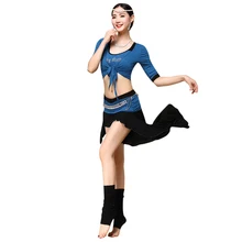 Новая женская одежда для танца живота Профессиональный плюс размер костюм для танца живота Комплект топ и юбка Женский костюм для танца живота 3 шт