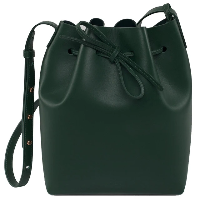 Mansurstudio женская сумка-мешок из натуральной кожи, женские сумки через плечо из натуральной кожи, кожаная сумка gavriel - Цвет: dark green mini