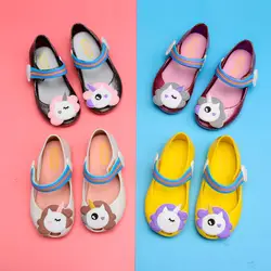 Melissa/новая милая Летняя детская обувь, нескользящая пляжная обувь для девочек, прозрачная обувь принцессы «Русалочка», туфли на плоской