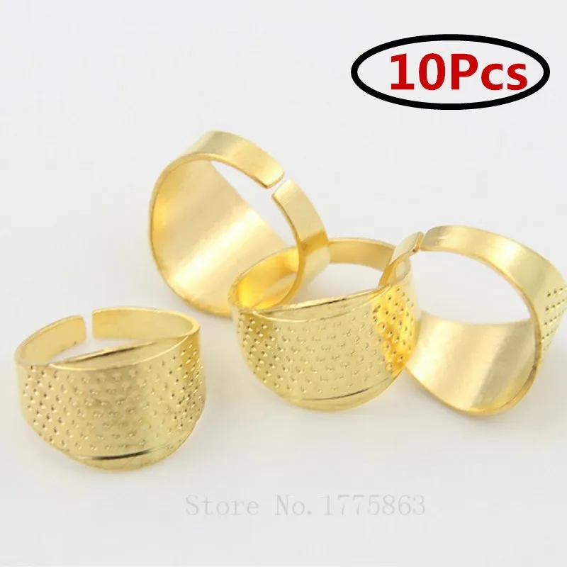 

10pcs Quality 16mm Finger Thimbles Metal Shield Sewing Grip Protector Pin Needle Shield AA7371