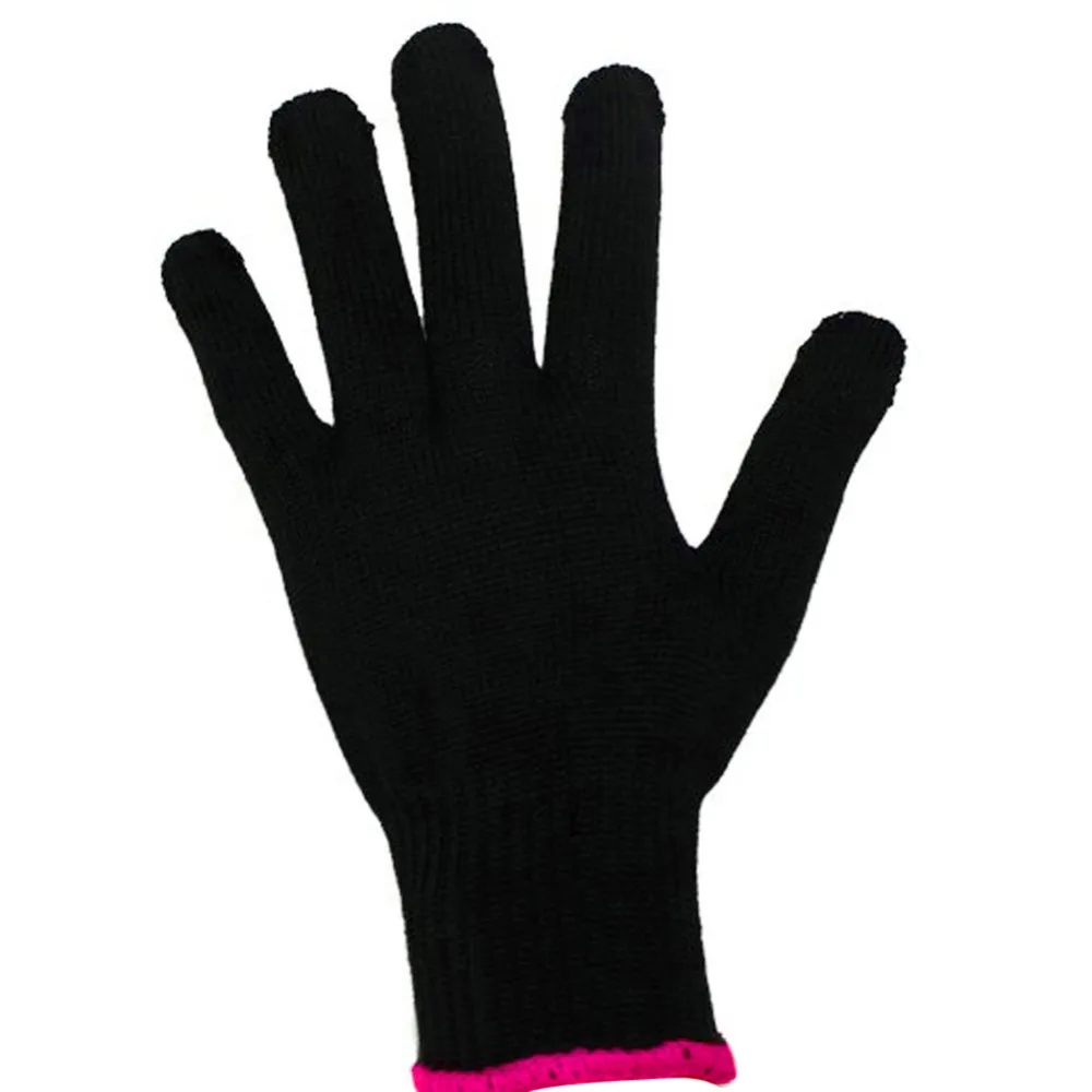 Moonbiffy 1 шт Профессиональный термостойкая перчатка для укладки волос инструмент для завивки Straight Flat Iron Черный Кондитерская перчатка для