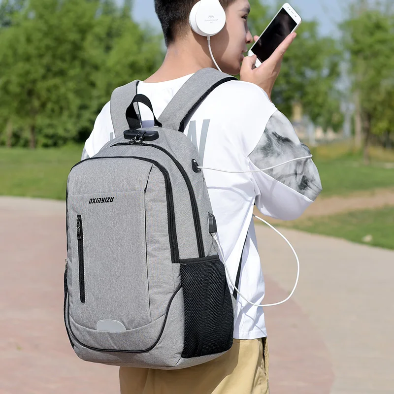 Men's 15.6inch password lock Anti-theft laptop backpacks teenage College school bags Men and women business travel backpack Men's 15.6inch password lock Anti-theft laptop backpacks teenage College school bags Men and women business travel backpack