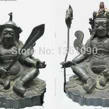 Xd 00676 Тибет Народная Бронзовый Четыре правоохранительных органов Небесных Королей Бог статуя Будды
