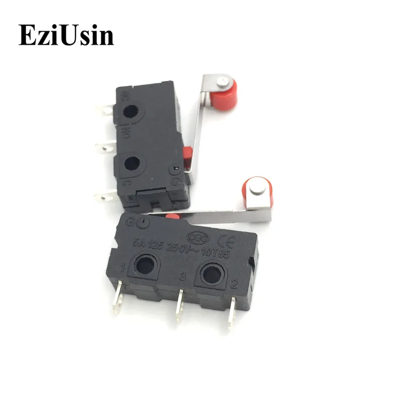 EziUsin 5 А 125 250 в SPDT 1NO 1NC Мгновенный роликовый рычаг с петлей микропереключатели 3
