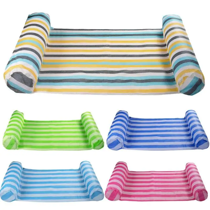 buy Water Sports Inflatable Float Bed Swimming Pool Lounge Chair for Kids Adult