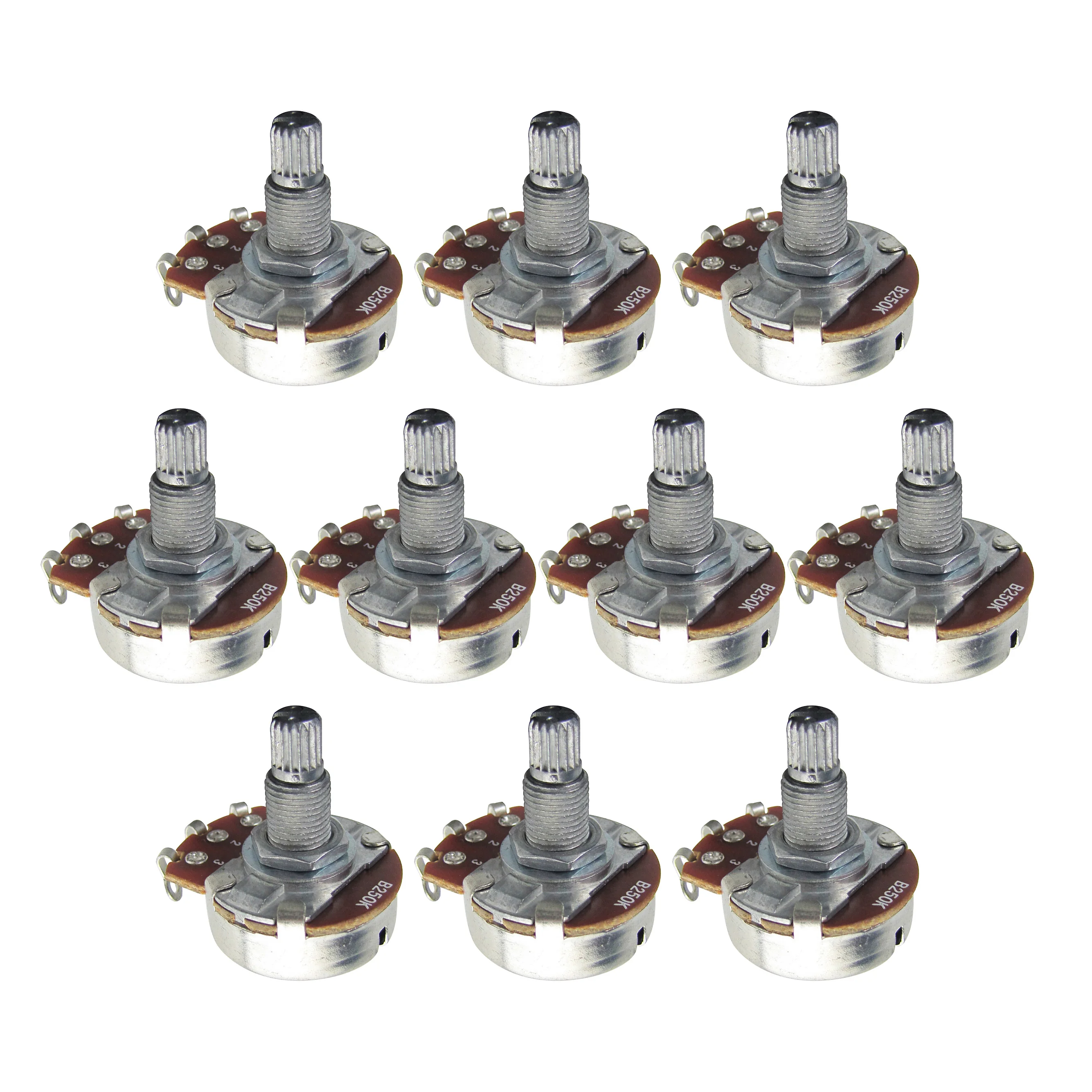 NEW 10PCS Full Size Electric Guitar Bass Potentiometer Pot B250K Tone