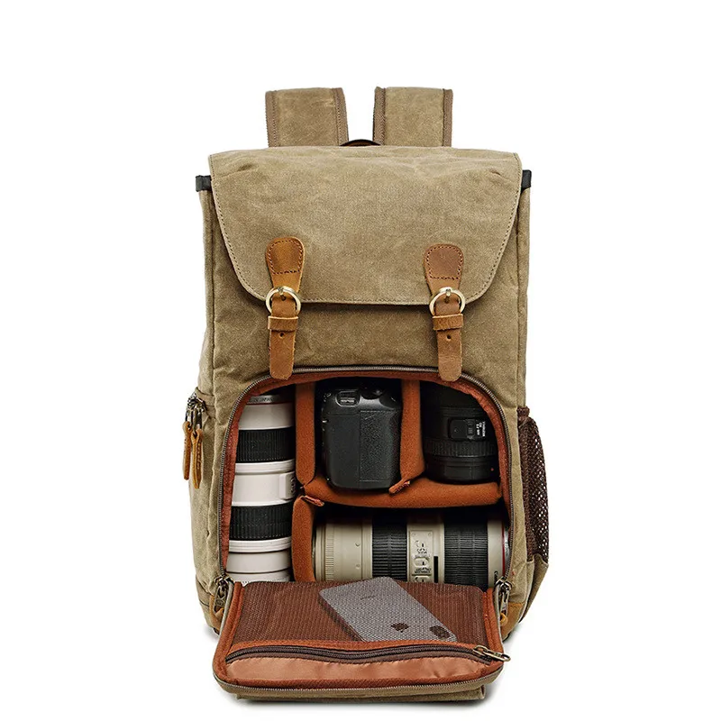 Batik Canvas Waterproof Photography Bag Outdoor Wear-resistant Large Photo Camera Backpack Men for Fujifilm Nikon Canon Sony Batik Canvas Waterproof Photography Bag Outdoor Wear-resistant Large Photo Camera Backpack Men for Fujifilm Nikon Canon Sony