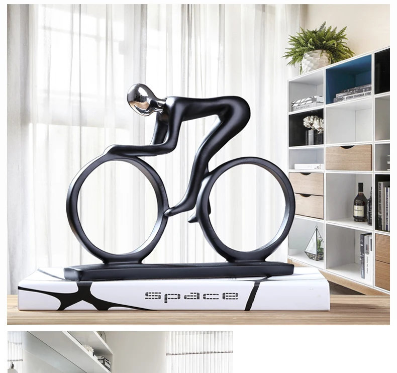 

AIMS minimalist cyclist abstract decorative decoration of modern home office living room TV cabinet handicraft decoration