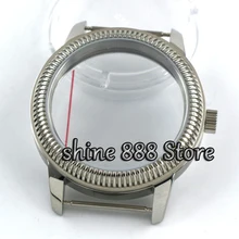 44 мм винтажные корпус из нержавеющей стали Fit 6498 6497 Ешьте движение Парнис Смотреть C2