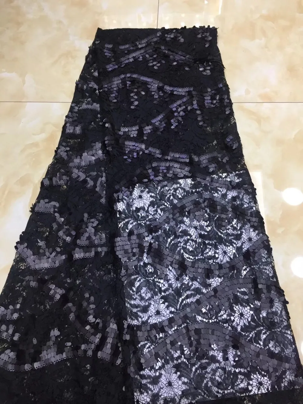 

French lace fabric 5yds/pce dhl black heavy sequins women bright gorgeous luxury party event asoebi dress 2019 new high quality