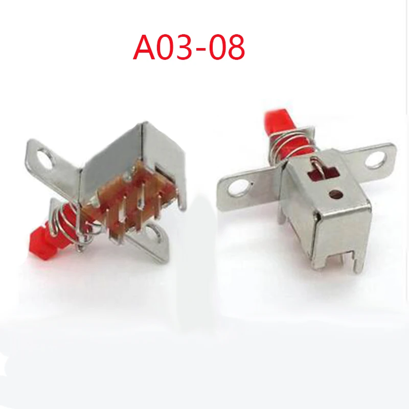 5 шт./лот A03 08 6pin ТВ Мощность переключаемый пружинный самоблокирующийся 12V 50mA