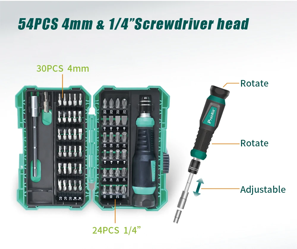 Pros'kit SD-9857m многофункциональная 57 в 1 компьютерная Прецизионная отвертка набор ремонтных инструментов разборка мобильного телефона