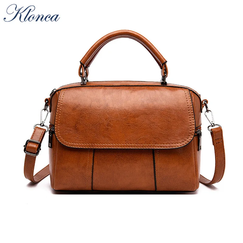 

Klonca freeshipping chic female handbag new designer cover pillow bag high quality PU leather solid casual crossbody bag 2019
