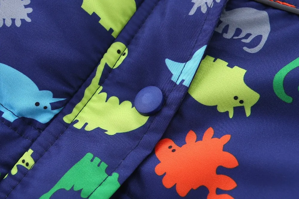Распродажа Года! зимняя куртка мальчик флисовая подкладка, теплая, динозавры, мультяшная одежда, верхняя одежда дети непродуваемая и водонепроницаемая дышащая холодная весна осень или теплая зима