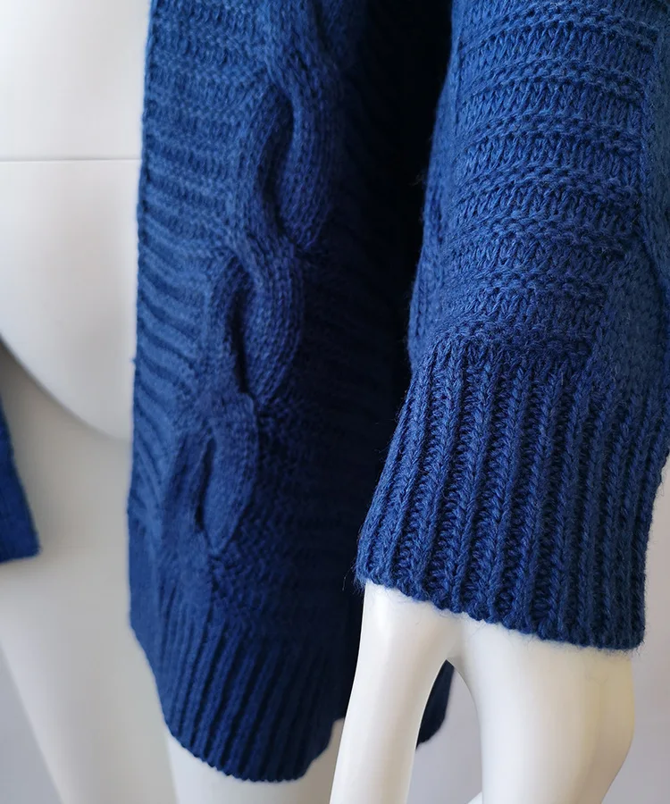 LOGAMI длинный рукав вязаный свитер для женщин Новое поступление повседневное длинное пальто женские кардиганы