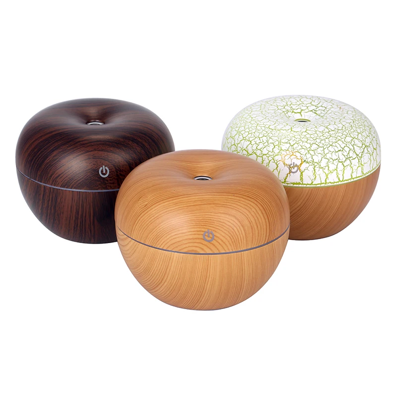 

130ML Mini Ultrasonic Air Humidifier USB Aroma Diffuser Wood Grain 7 LED Night Light Electric Essential Oil Diffuser For Home
