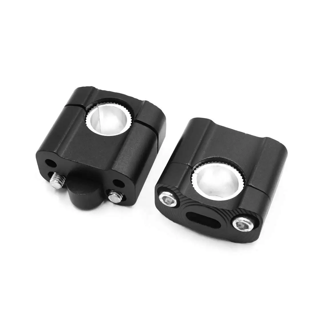 Uxcell 2 шт. черный руль мотоцикла жир бар крепежные хомуты Riser Fit 7/" 1-1/8" ручка