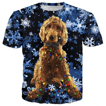 YX GIRL Рождество стиль летняя футболка голова doge Бог собака Шиба ину коллаж печать 3d Мужская Женская Повседневная футболка - Цвет: color as the picture